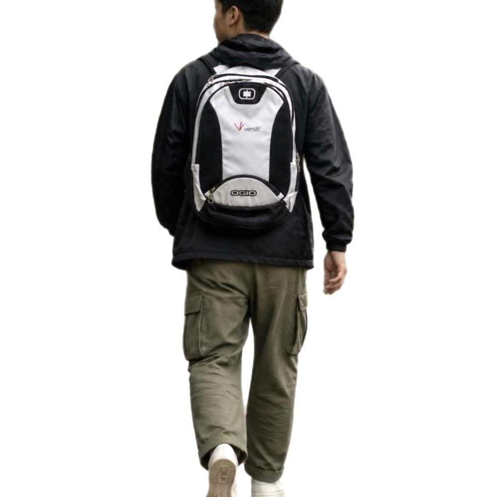 OGIO Versiti Backpack White Black Laptop Sleeve School Travel Commuter Bag